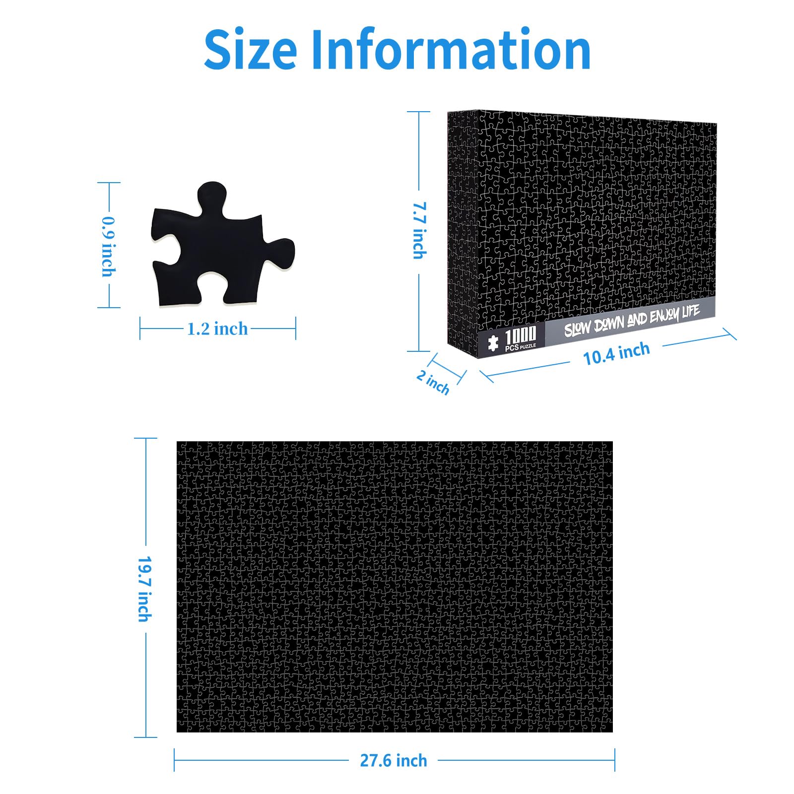 Amazon.com: CHengQiSM 1000 Piece Puzzle for Adults, Black Jigsaw